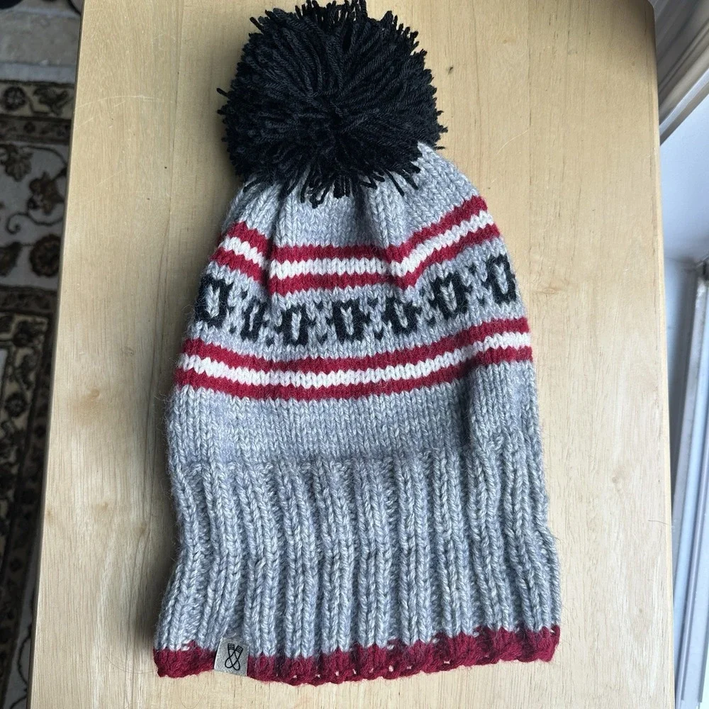FAZL Handmade Himalayan Hat Beanie Uttar North Gray Black Red Unisex Adult‎